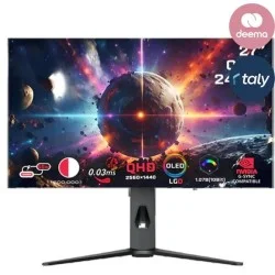 Gameon 27" oled monitor 2k qhd, 240hz, 0.3ms, hdr, g-sync & freesync built-in speakers